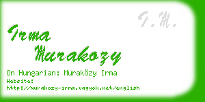 irma murakozy business card